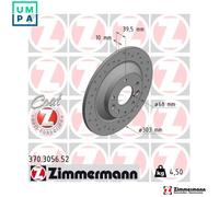ZIMMERMANN 370.3056.52 Brake disc