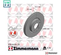 2x BRAKE DISC 370.4404.20 FOR MAZDA PYZC/PYZ8 2.5L SHY4/SHY6 2.2L 4cyl ATENZA