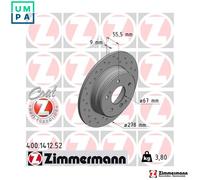 2x BRAKE DISC 400.1412.52 FOR MERCEDES-BENZ C-CLASS/Break/T-Model SLK E-CLASS