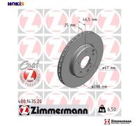 2x BRAKE DISC 400.1435.20 FOR MERCEDES-BENZ C-CLASS/Break/T-Model/Sportscoupe