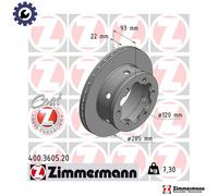 ZIMMERMANN 400.3605.20 Brake disc