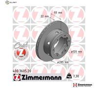 ZIMMERMANN 400.3605.20 Brake disc