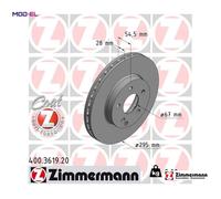 2x BRAKE DISC 400.3619.20 FOR MERCEDES-BENZ M271.956/941 1.8L OM646.821 2.1L