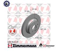 2x BRAKE DISC 400.3622.20 FOR MERCEDES-BENZ GLK-CLASS/SUV E-CLASS/T-Model CLS