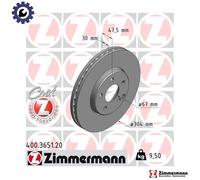 ZIMMERMANN 400.3651.20 Brake disc