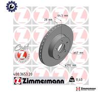 ZIMMERMANN 400.3653.20 Brake disc