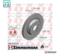 2x BRAKE DISC 400.3661.20 FOR MERCEDES-BENZ M 272.946 3.0L M 272.975 3.5L 6cyl