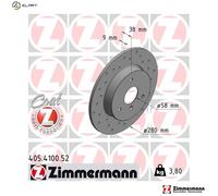 ZIMMERMANN 405.4100.52 Brake disc