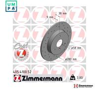 2x BRAKE DISC 405.4100.52 FOR SMART M160.910/160E6ALB05/160E6ALB03 0.6L 3cyl