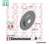 2x BRAKE DISC 405.4100.52 FOR SMART M160.910/160E6ALB05/160E6ALB03 0.6L 3cyl