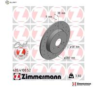 ZIMMERMANN 405.4100.52 Brake disc