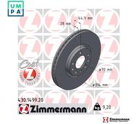 2x BRAKE DISC 430.1499.20 FOR VAUXHALL VECTRA/Mk/II SAAB 9-3X OPEL 6cyl 1.9L 9-3