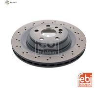 febi bilstein 43943 Brake Disc (1 Brake Disc) rear, perforated / internally ventilated, No. of Holes 5