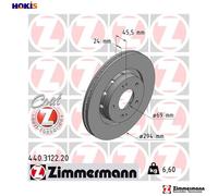 2x BRAKE DISC 440.3122.20 FOR MITSUBISHI OUTLANDER/III/SUV GALANT/FORTIS/VIII
