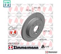 2x BRAKE DISC 450.5203.20 FOR LAND ROVER LR3/III/SUV DISCOVERY/IV RANGE/SPORT