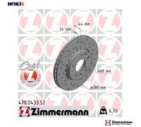 ZIMMERMANN 470.2433.52 Brake disc
