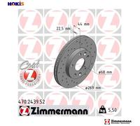 2x BRAKE DISC 470.2439.52 FOR RENAULT DUSTER/SUV MEGANE/IV/Sport/Tourer/III 1.2L