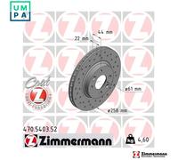 2x BRAKE DISC 470.5403.52 FOR RENAULT CLIO/IV/Sport/Tourer/SPORT/TOURER/MIO 0.9L