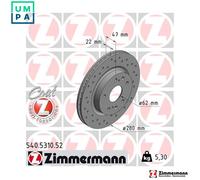 2x BRAKE DISC 540.5310.52 FOR SUZUKI GRAND/NOMADE S-CROSS/SUV/SX4 VITARA 1.0L
