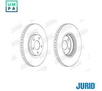 2x BRAKE DISC 562465JC FOR RENAULT KOLEOS/SUV NISSAN DUALIS QASHQAI/+2 JUKE 2.5L