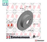 2x BRAKE DISC 590.2824.20 FOR LEXUS GS 2AD-FHV/FTV 2.2L 2AR-FSE 2.5L 4cyl IS II