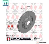 2x BRAKE DISC 590.2825.20 FOR LEXUS TOYOTA ESTIMA/III HIGHLANDER/KLUGER/SUV 2.0L