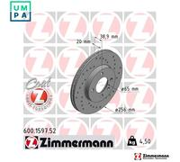 2x BRAKE DISC 600.1597.52 FOR VW CABRIO/III GOLF/Mk/Cabriolet JETTA PASSAT 2.0L