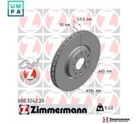 2x BRAKE DISC 600.3242.20 FOR SKODA VW TIGUAN/ALLSPACE/SUV SEAT AUDI DBGA 2.0L