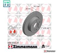 2x BRAKE DISC 600.3255.20 FOR VW CRAFTER/Van/Bus/Platform/Chassis MAN TGE 2.0L