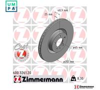 2x BRAKE DISC 600.3261.20 FOR VW DSGB/DFNA/DBYA/DKRF/DKJA/CHZJ/DFNB/CHYC 1.0L