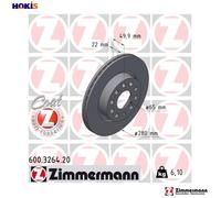 2x BRAKE DISC 600.3264.20 FOR VW CULC/CPPA/CPLA 2.0L CUUA/DELA/CUUB/CVCA 2.0L