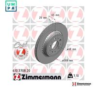 2x BRAKE DISC 610.3708.20 FOR VOLVO ASIA C583Q 2.5L 5cyl XC CLASSIC 2.4L 5cyl