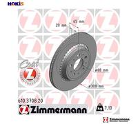 2x BRAKE DISC 610.3708.20 FOR VOLVO ASIA C583Q 2.5L 5cyl XC CLASSIC 2.4L 5cyl