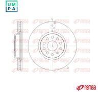 2x BRAKE DISC 61479.10 FOR VW SEAT DEDA/CCZA 2.0L DFMA/CUWA/CUVC/DFLA 2.0L 4cyl