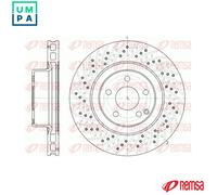2x BRAKE DISC 6780.10 FOR MERCEDES-BENZ OM648.960/613.960 3.2L 6cyl S-CLASS 5.0L