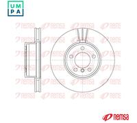2x BRAKE DISC 6867.10 FOR BMW M57D30 M54B30 N52B30A/BF 3.0L 6cyl 7 E65, E66, E67