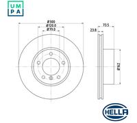 2x BRAKE DISC 8DD 355 128-421 FOR BMW N46 B20 E 2.0L 4cyl 3 SERIES N47D20 2.0L