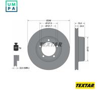 2x BRAKE DISC 92061300 FOR LAND ROVER DEFENDER/Station/Wagon 16/11/23L 4cyl