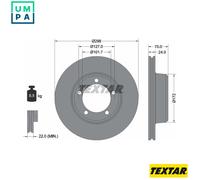 2x BRAKE DISC 92061300 FOR LAND ROVER DEFENDER/Station/Wagon/SUV/Cabrio/Pick