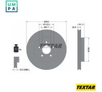 2x BRAKE DISC 92089905 FOR MERCEDES-BENZ M 111.977 2.3L 4cyl M-CLASS 2.7L 5cyl