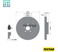 2x BRAKE DISC 92135603 FOR TOYOTA 2AZ-FSE 2.4L 1CD-FTV 2.0L 1AZ-FE/FSE 2.0L