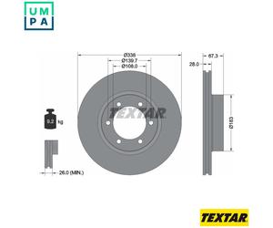 2x BRAKE DISC 92137303 FOR LEXUS TOYOTA 2UZ-FE 4.7L 8cyl GX1GR-FE 4.0L 6cyl 3.0L