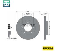 2x BRAKE DISC 92147303 FOR KIA D4CB 2.5L G4JS 2.4L 4cyl SORENTO IG6DA 3.8L 6cyl