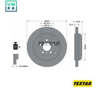 2x BRAKE DISC 92150903 FOR MERCEDES-BENZ M272.945 M276.826/825 OM642.950 3.0L