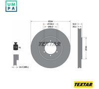 2x BRAKE DISC 92162600 FOR DAEWOO SSANGYONG REXTON/II/SUV M 161.974 2.3L 4cyl