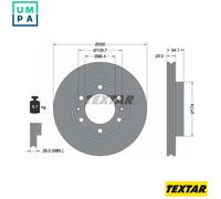 TEXTAR 92164500 Brake disc