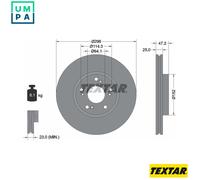 2x BRAKE DISC 92195000 FOR HONDA ACCORD/VIII/Tourer/EURO INSPIRE K24Z5 2.4L 4cyl