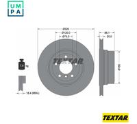 2x BRAKE DISC 92202003 FOR BMW 5/E60/E61 N52B25A 2.5L M57D30 N54B30A N52B30 3.0L