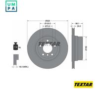 2x BRAKE DISC 92202003 FOR BMW 5/E60/E61 N52B25A 2.5L M57D30 N54B30A N52B30 3.0L