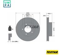 2x BRAKE DISC 92203003 FOR SSANGYONG STAVIC/II TURISMO/KORANDO RODIUS 2.0L 4cyl